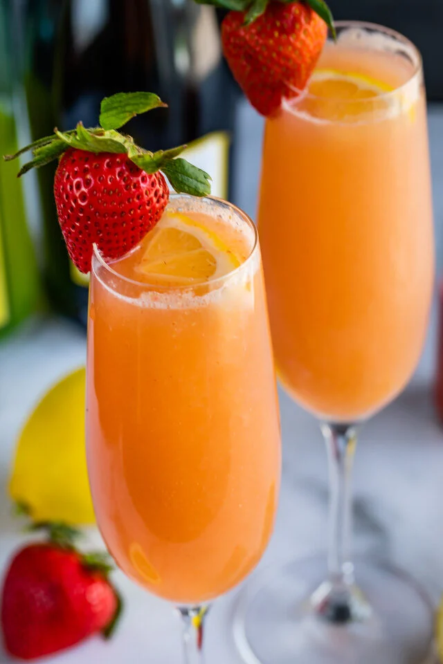 Lemon Strawberry Mimosa