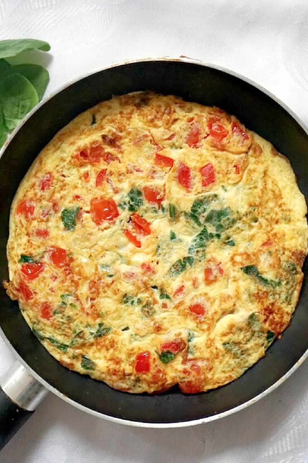 Three-Cheese Veggie Omelette